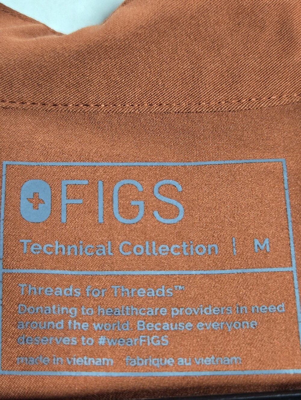 Figs Rafaella Oversized Scrub Top Burnt Orange Size Medium - Picture 8 of 12